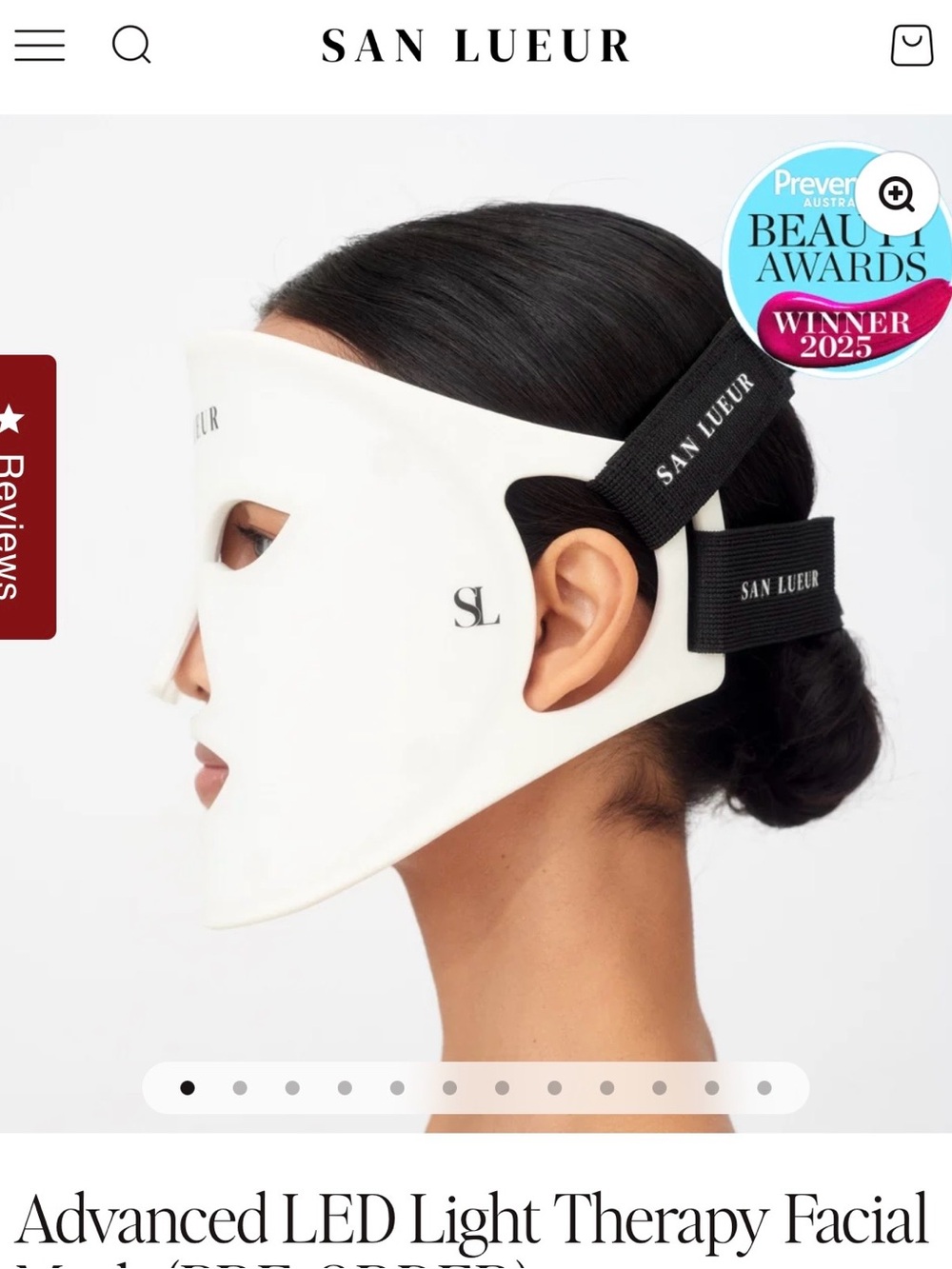 San Lueur Advanced LED light therapy mask